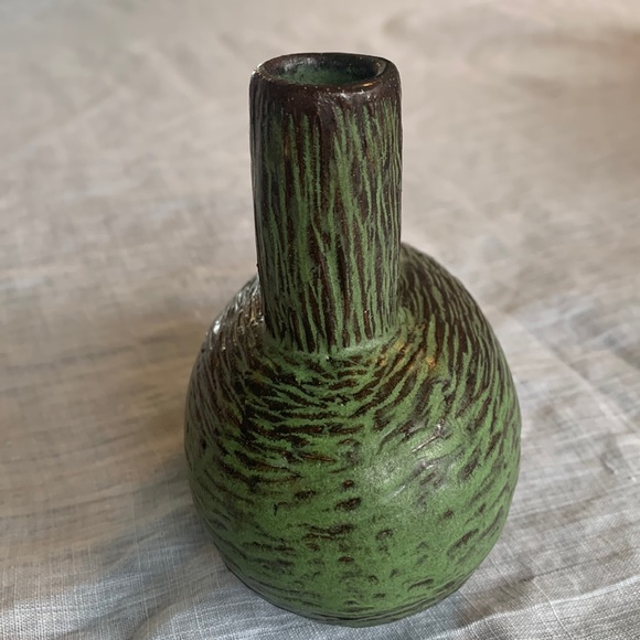 Vintage handmade ceramic double bud vase - Picture 5 of 6